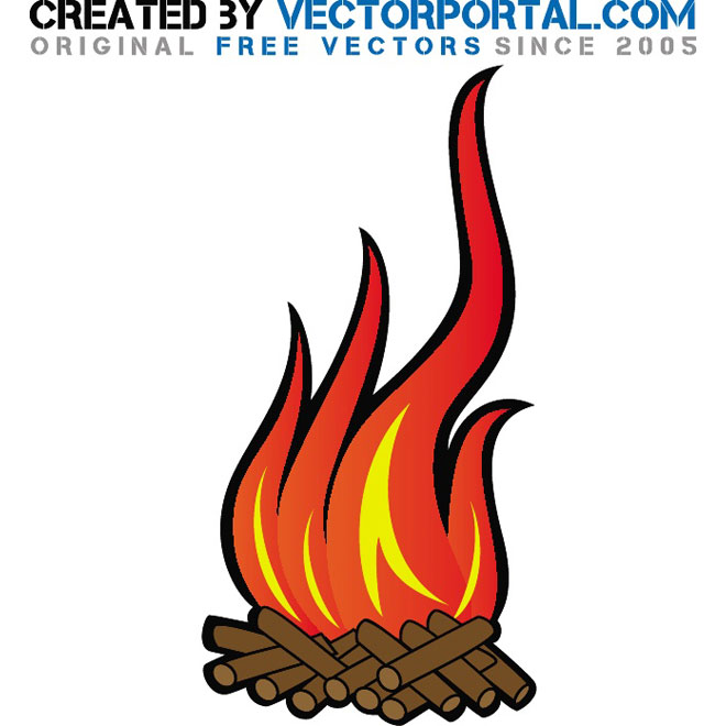 Vector Flame Clip Art