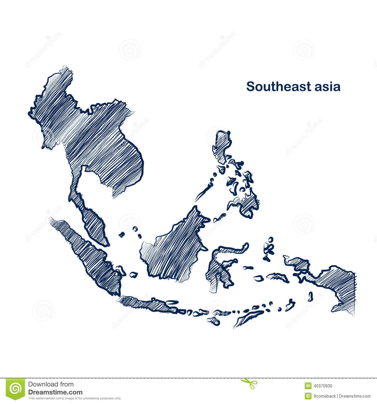 Vector Map Southeast Asia