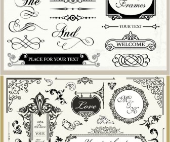 Vintage Embellishments Vector Free