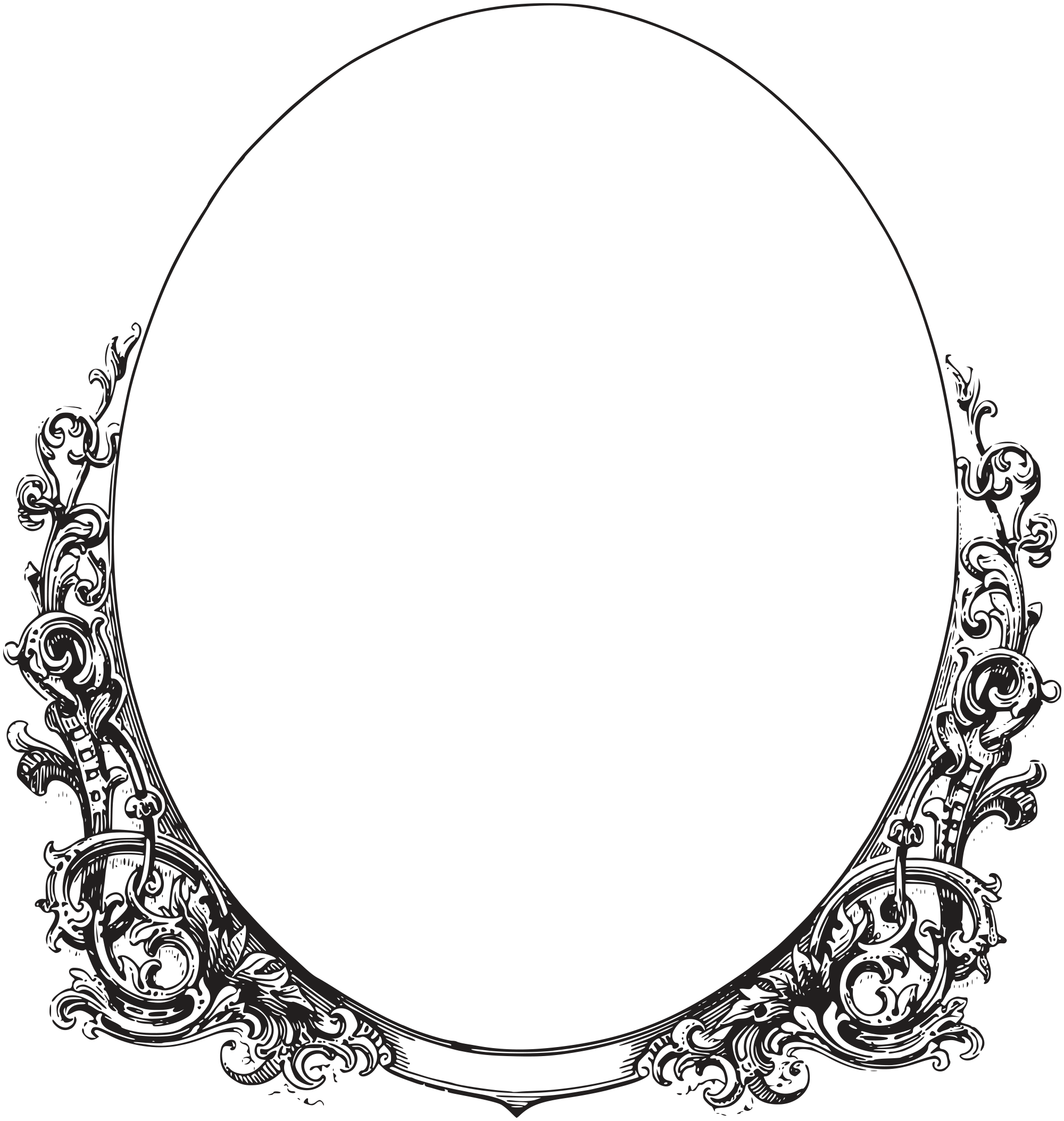 Vintage Oval Border Frame Free Clip Art