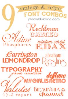 Vintage Retro Fonts