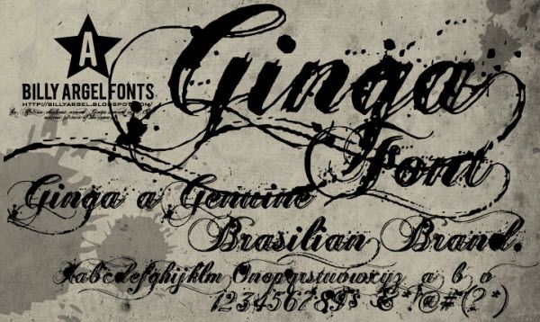 Vintage Tattoo Lettering Font