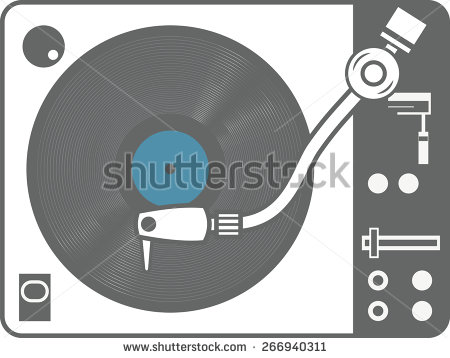 Vinyl Record Player Vector