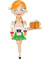 Waitress Cartoon Character