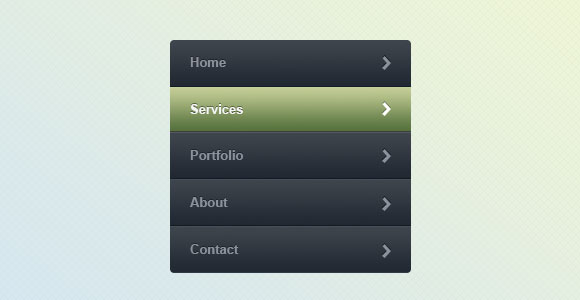Website Design PSD Menu