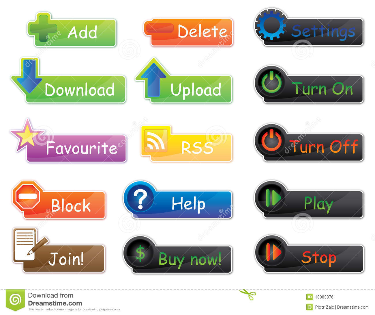Website Icons and Buttons