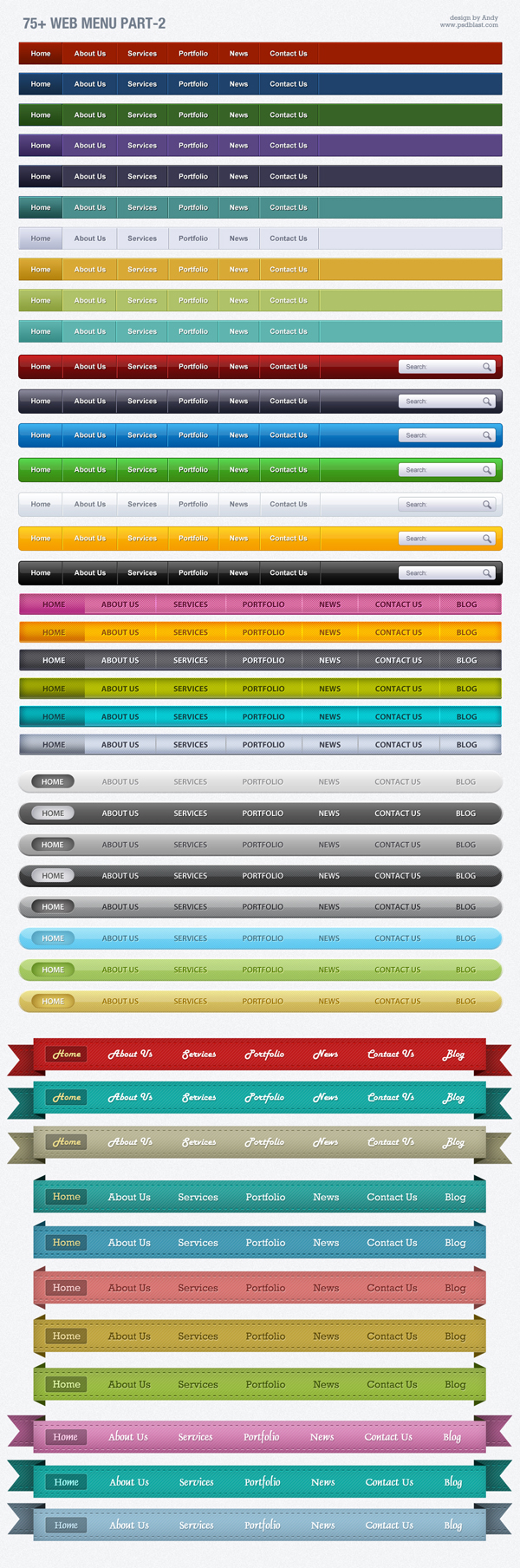 Website Menu Bar Website Menu Bar