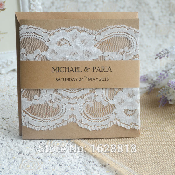 Wedding Invitation Lace Design