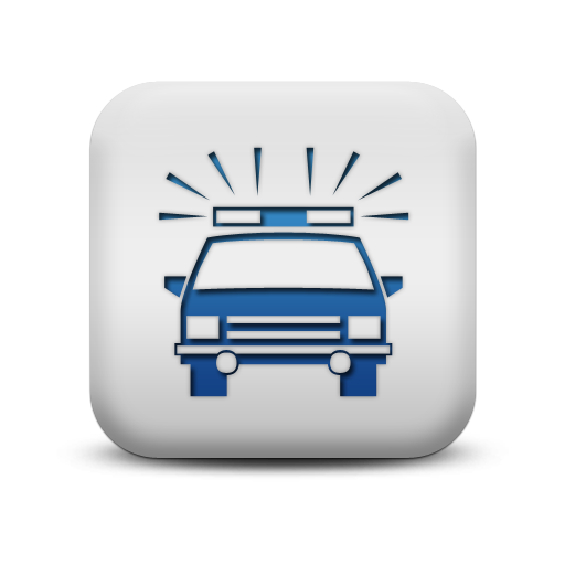 White Police Car Icon