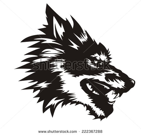 Wolf Skull Vector Art