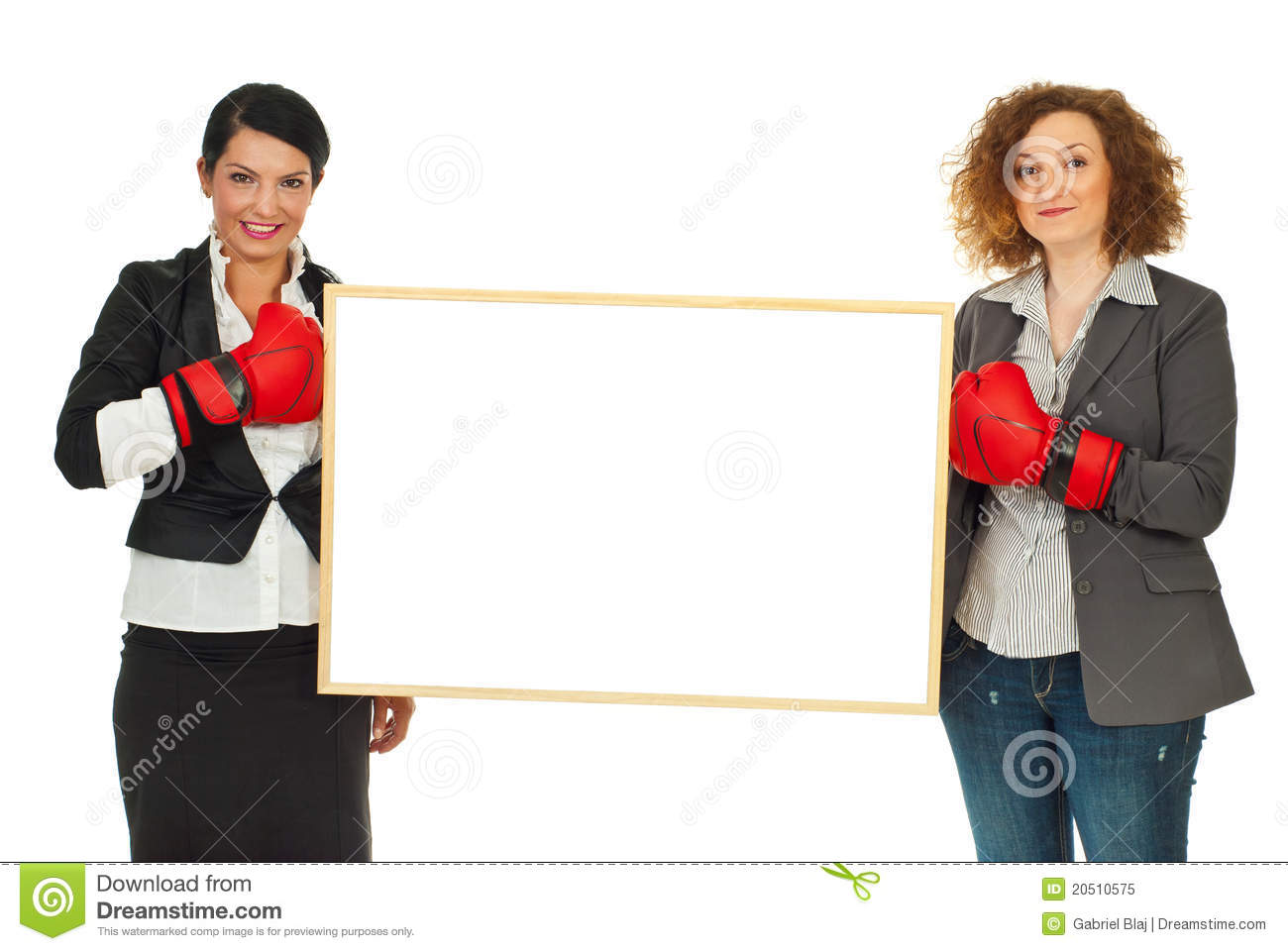 Woman Holding Boxing Gloves