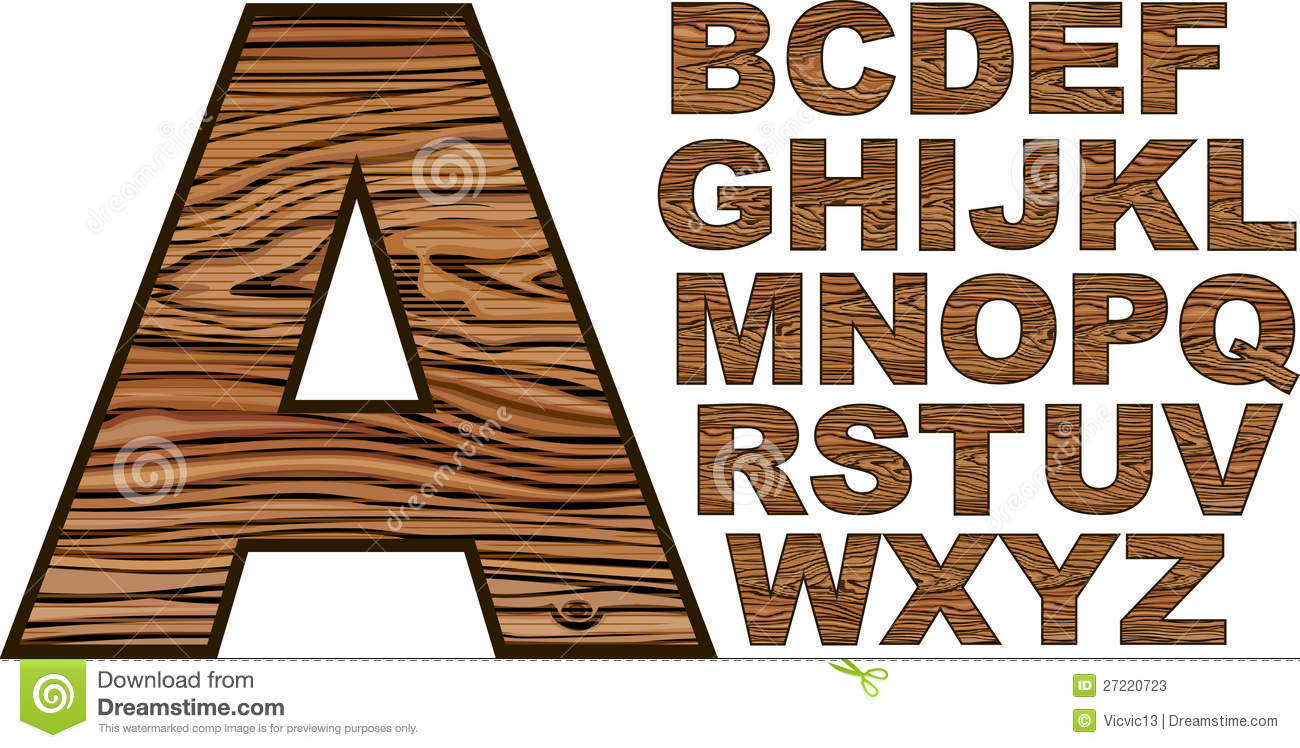 wooden-lettering-font