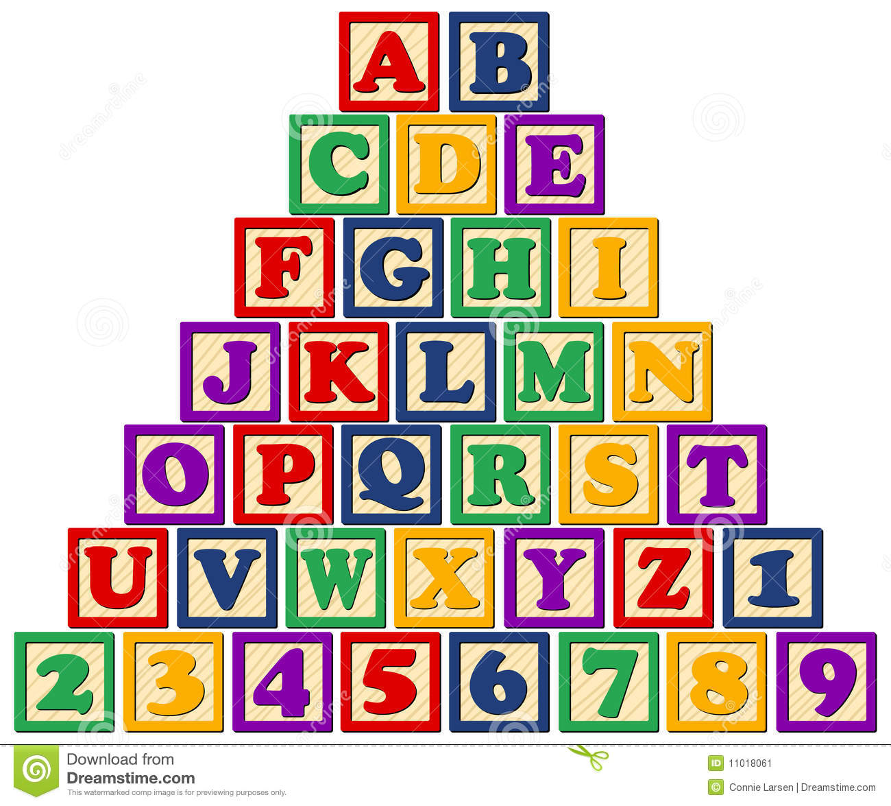 Wooden Alphabet Block Font