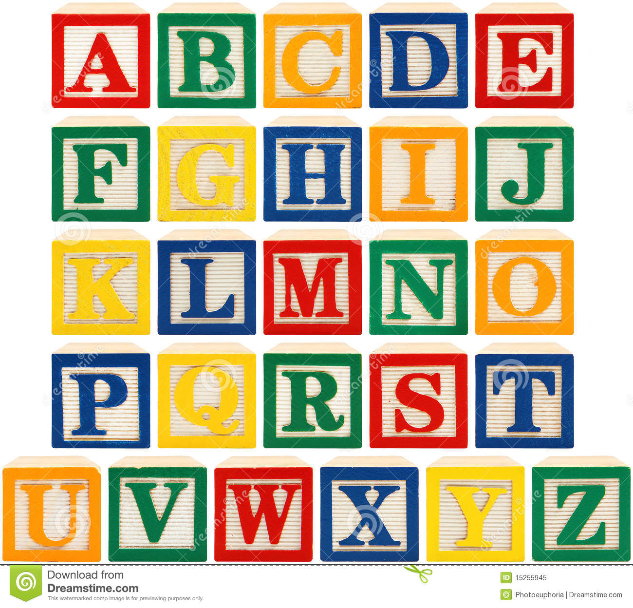 Wooden Alphabet Block Letters