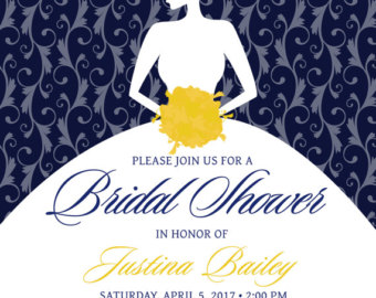 Yellow Bridal Shower Invitation