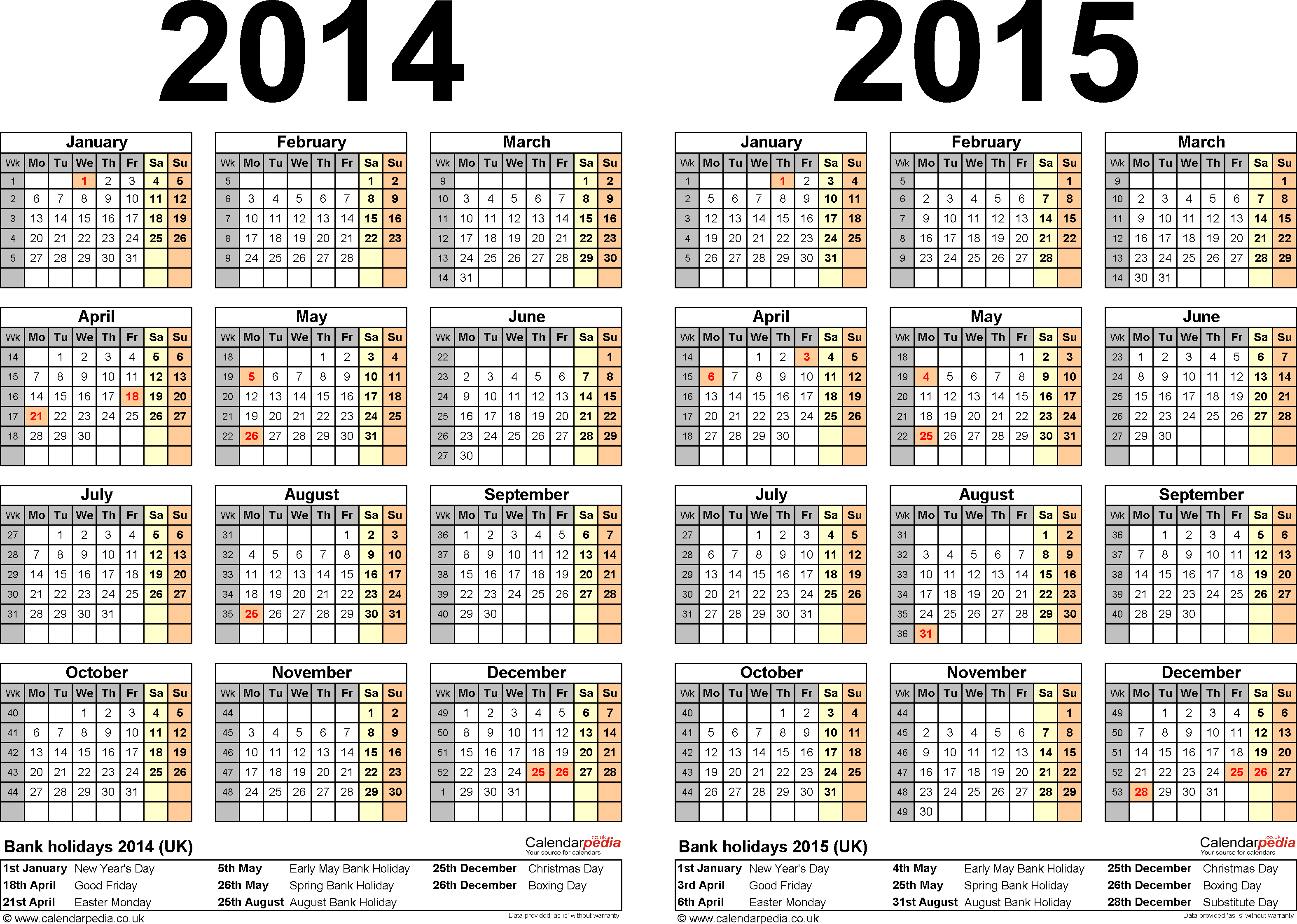 2014 2015 Fiscal Year Calendar