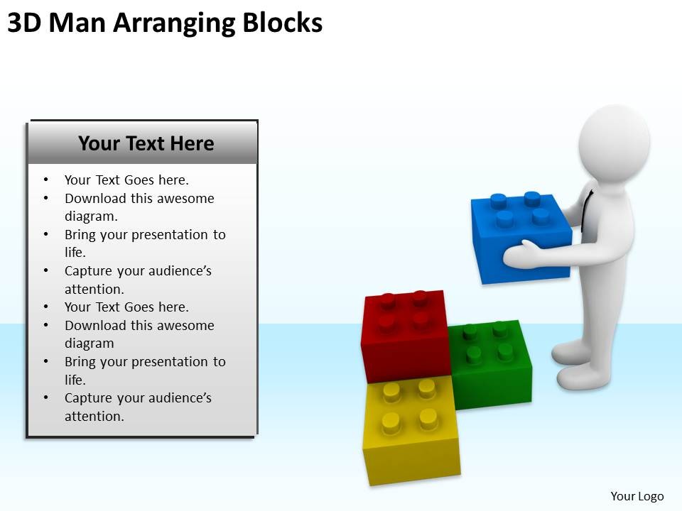 3D Building Blocks PowerPoint