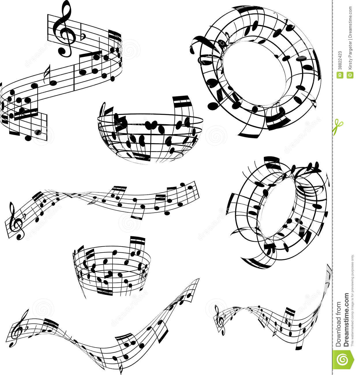 Abstract Music Notes