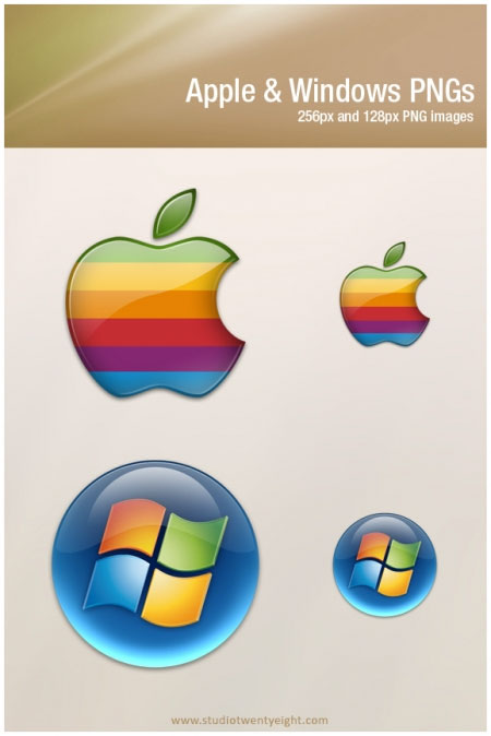 Apple and Windows Logo