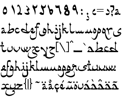 Arabic Style English Font