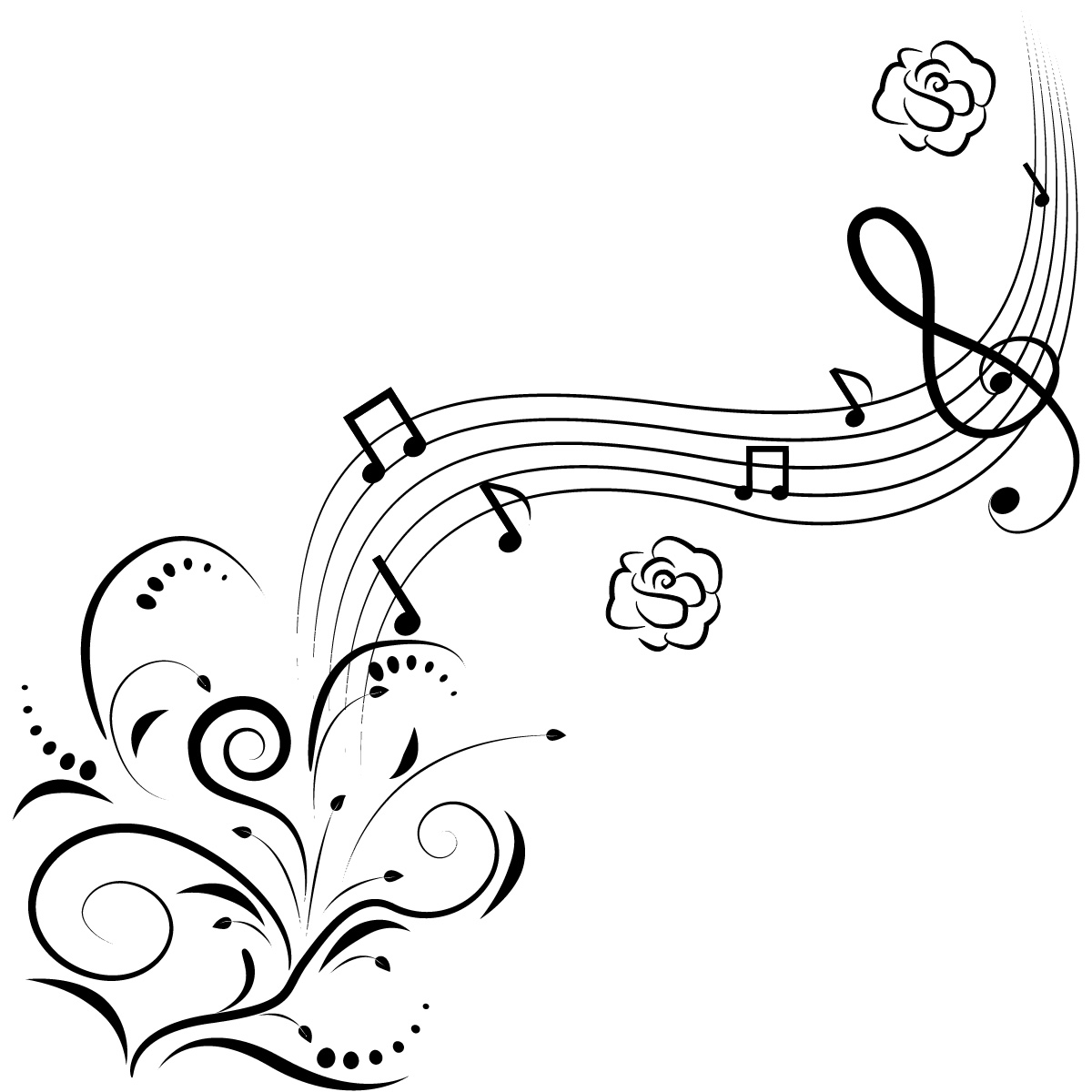 Art Music Notes Coloring Page