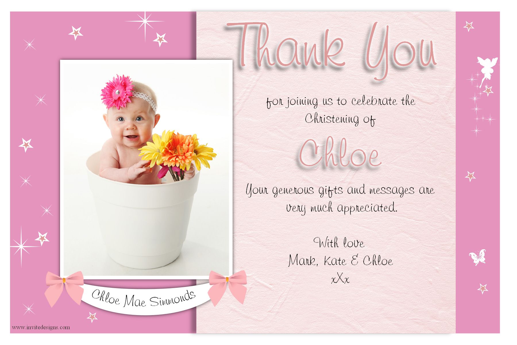 Baptism Thank You Cards