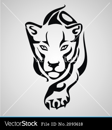 Big Cat Tribal Vector