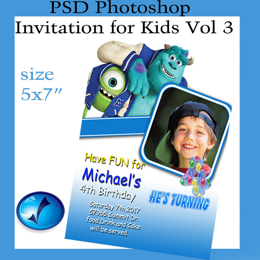 Birthday Invitation Templates Photoshop