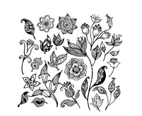 Black and White Flower Patterns Black and White Flower Patterns