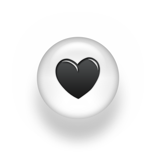 Black and White Heart Icon