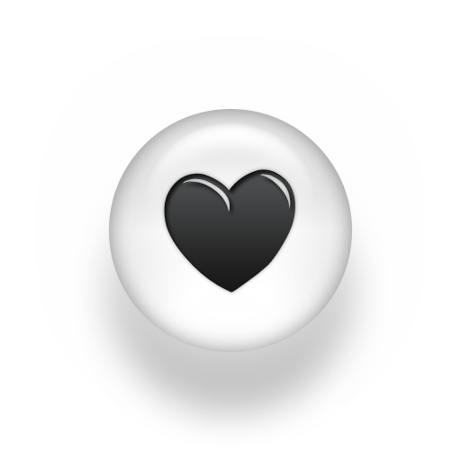 Black and White Heart Icon Black and White Heart Icon