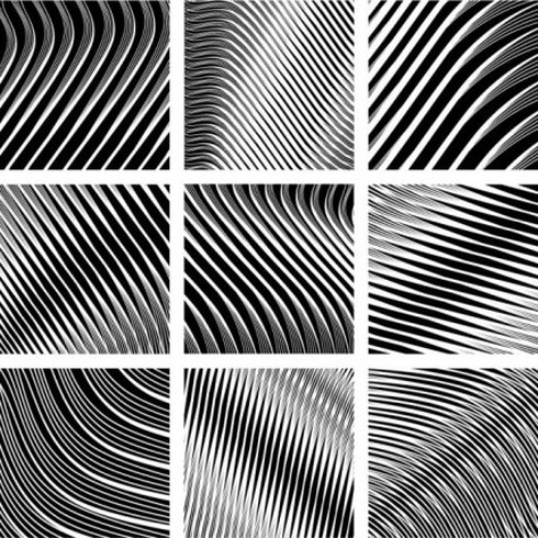 Black and White Spiral Vector Pattern