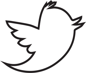 Black and White Twitter Logo Transparent Background