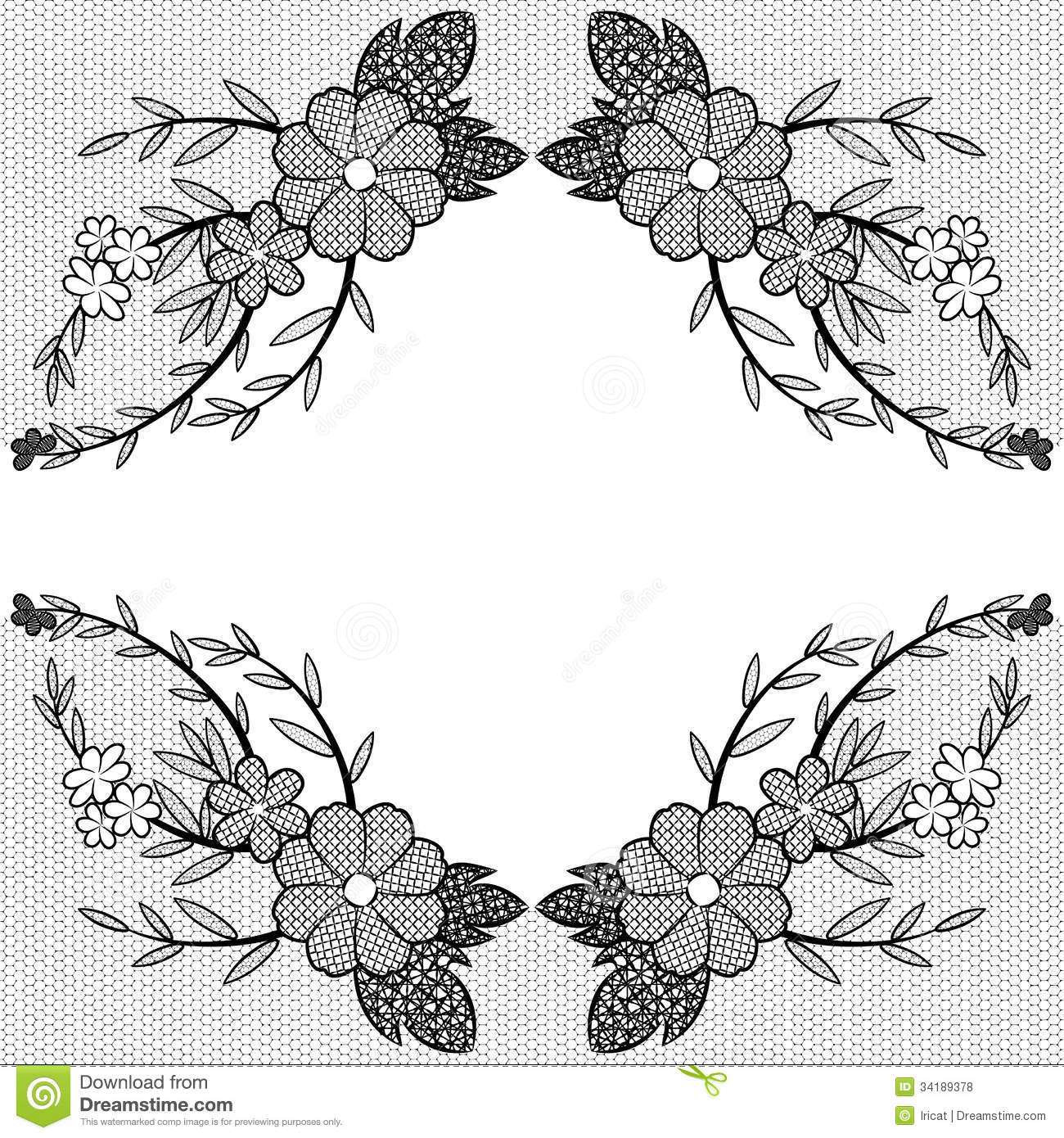 Black Lace Border Frame Black Lace Border Frame