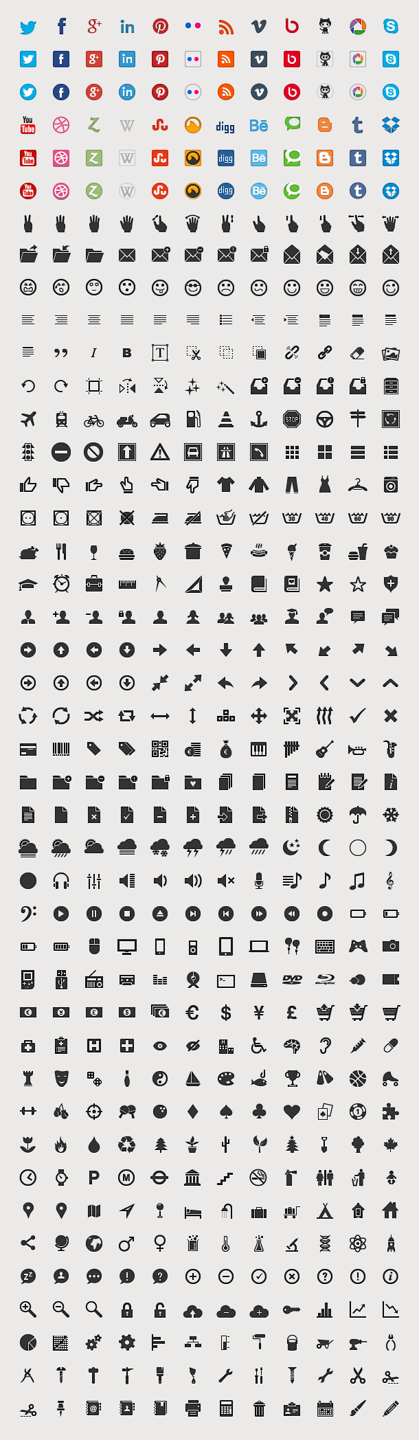 Black Social Media Icons Vector Free