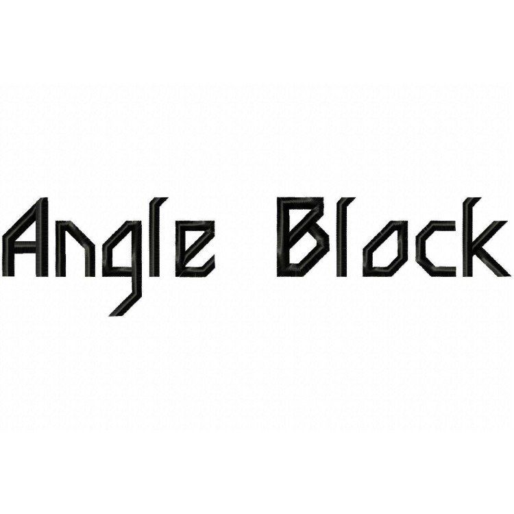 Block Embroidery Font