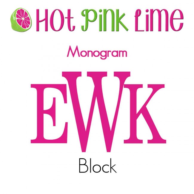 Block Monogram Embroidery Font