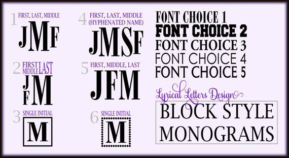 Block-Style Monogram Font