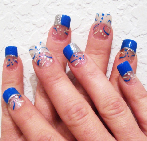 Blue Acrylic Nails Designs