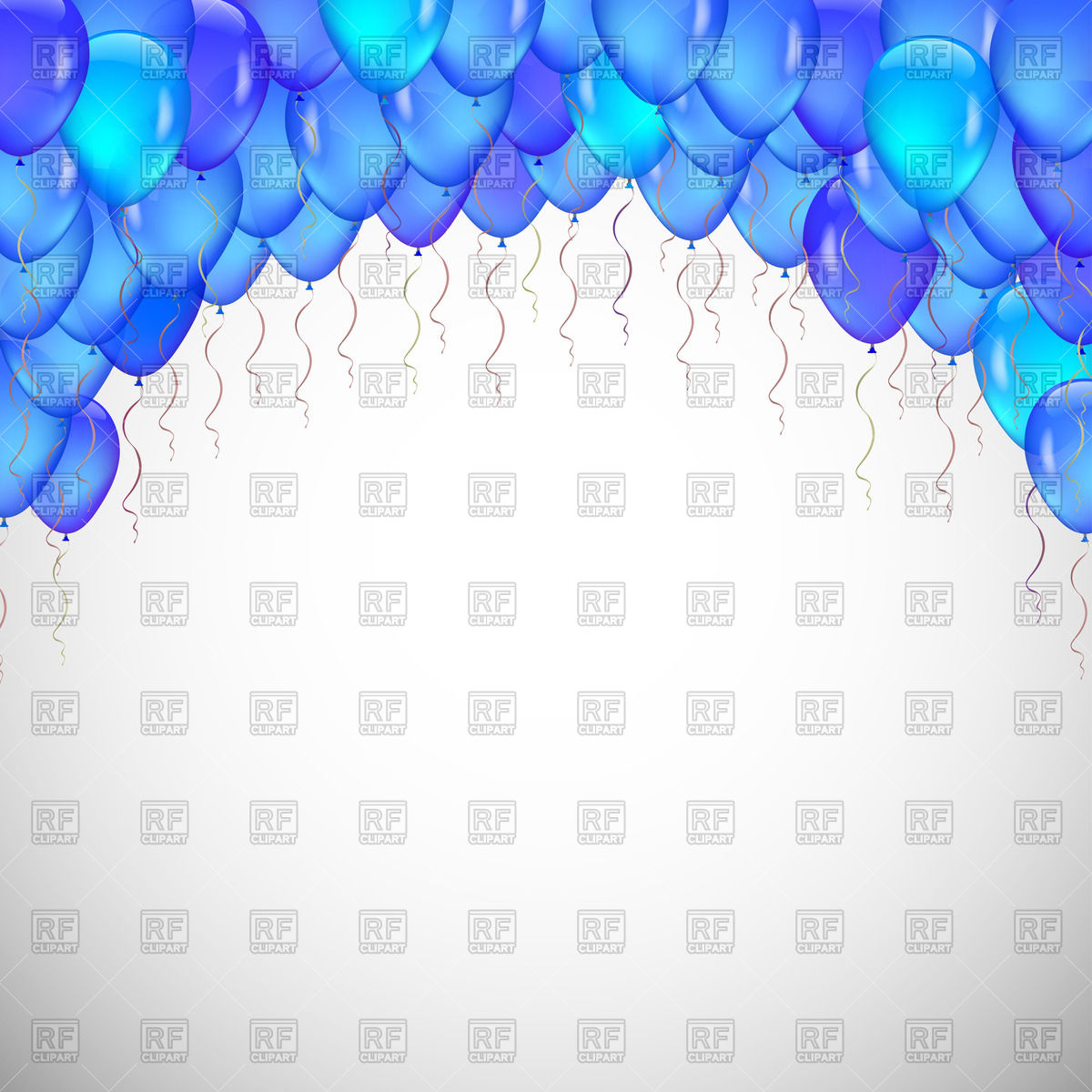 Blue Background with Balloons