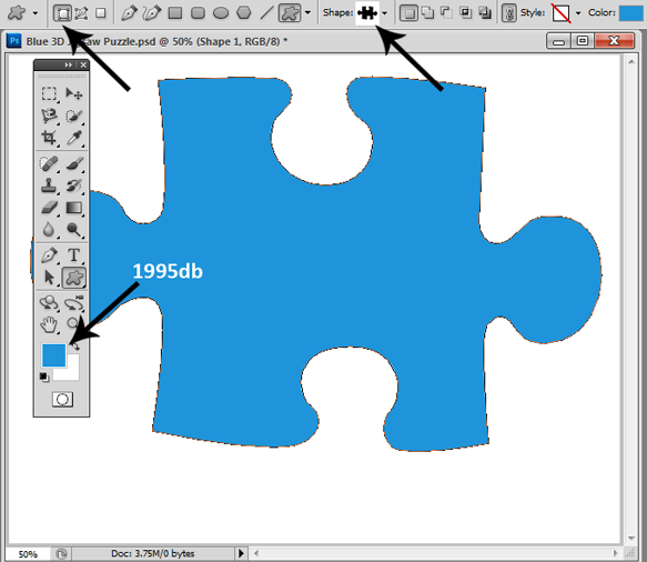 Blue Jigsaw Puzzle Icon