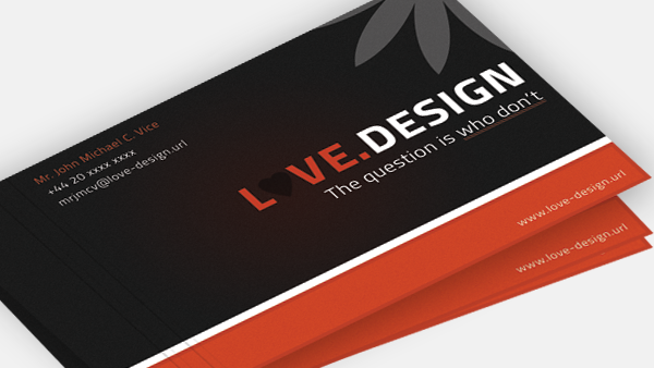 Business Card Design Template PSD