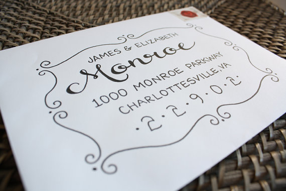 Calligraphy Envelope Addressing Style