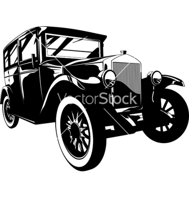 Car Vector Art Black and White