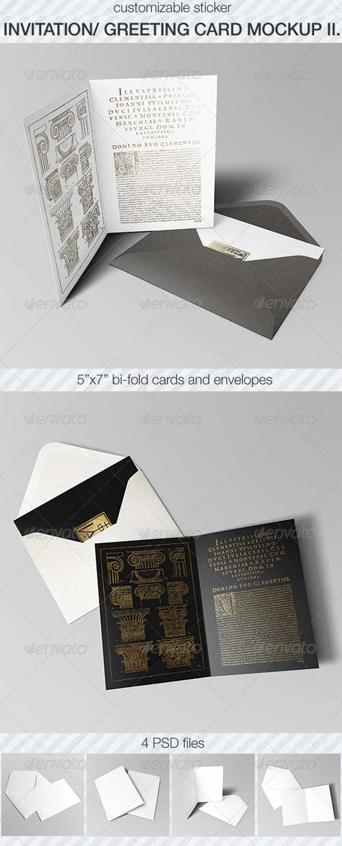 Card Free Invitation Mockup