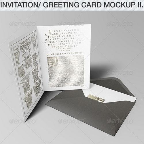 Card Free Invitation Mockup