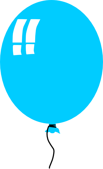 14 Blue Balloon Vector Images