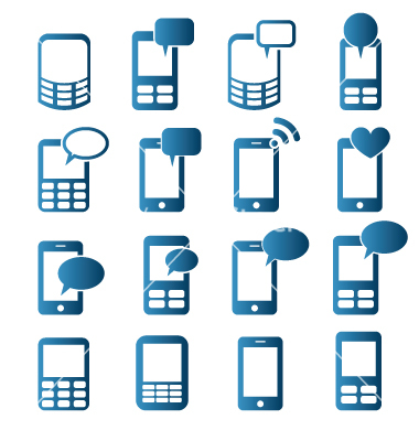 Cell Phone Icon Vector Free