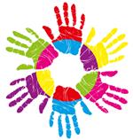 Children Hand Prints Vector Art