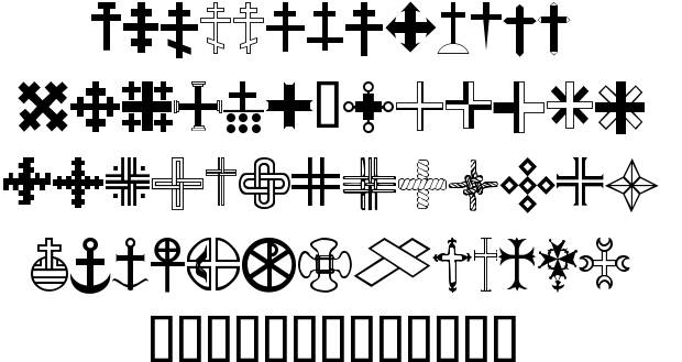 Christian Cross Fonts